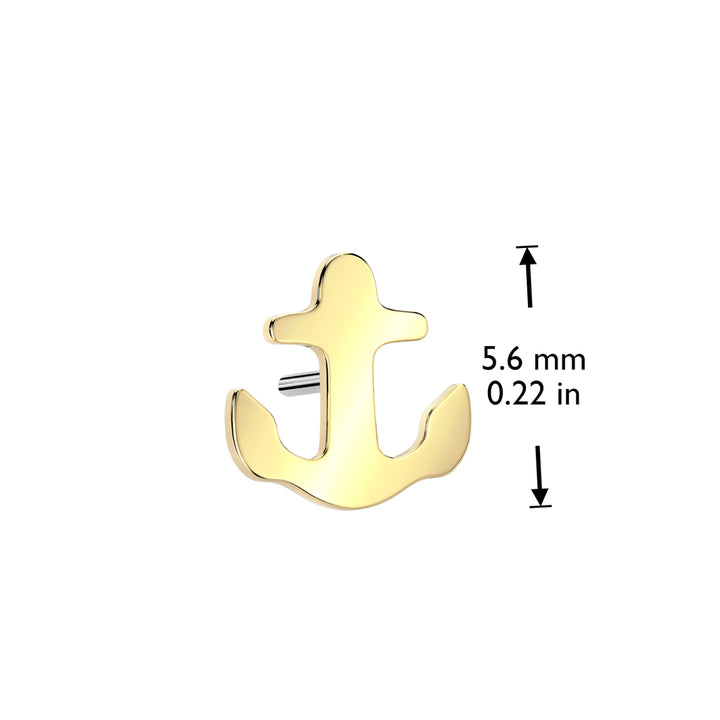 Implant Grade Titanium Anchor Threadless Push In Labret - Pierced Universe